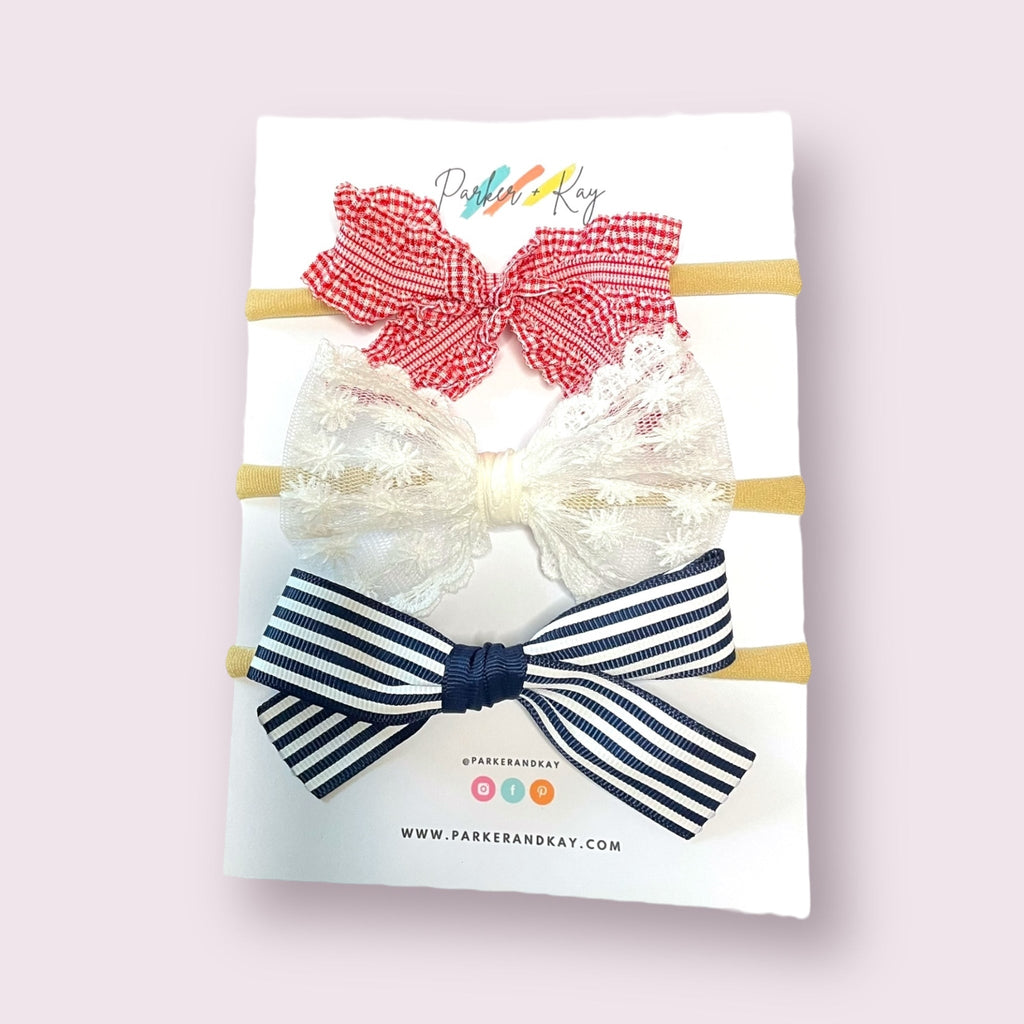Little Firecracker Hair Bow Set