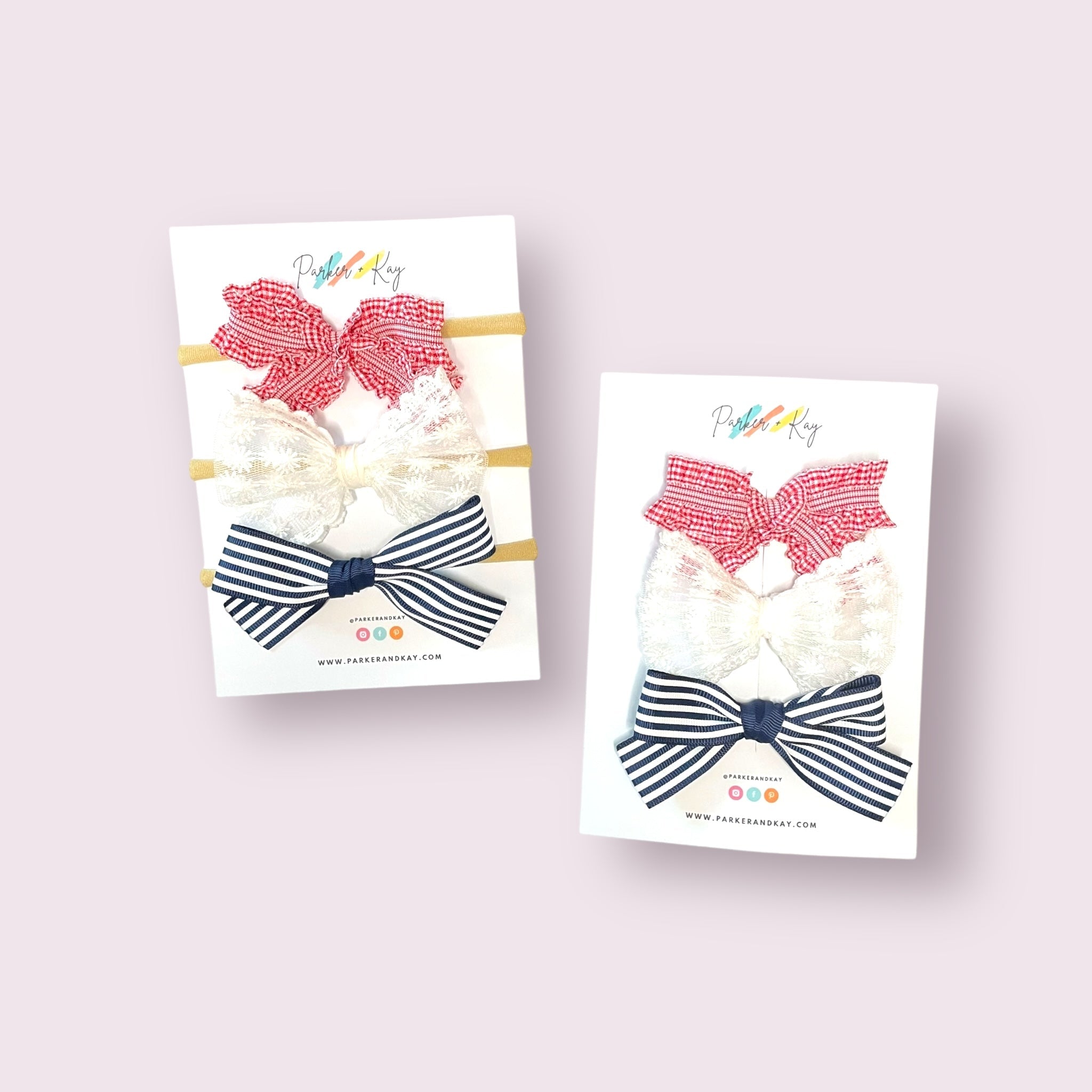 Little Firecracker Hair Bow Set