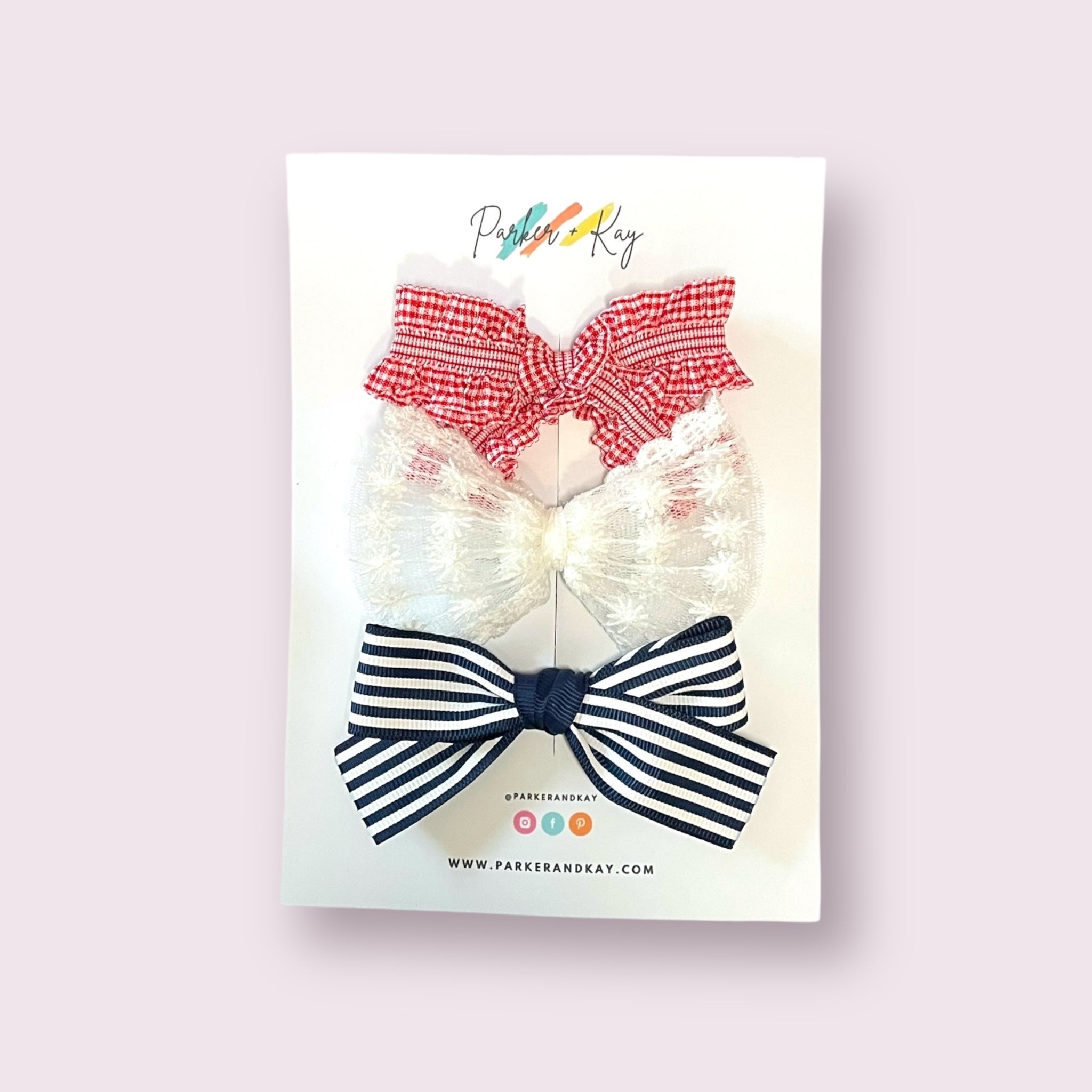 Little Firecracker Hair Bow Set