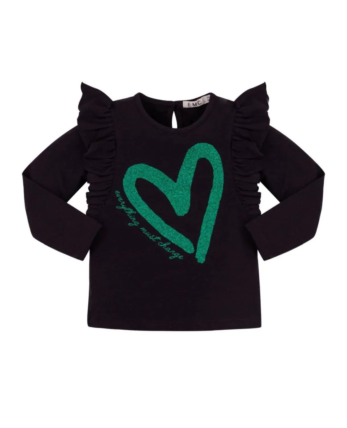 Girls' Long Sleeve Jersey Sparkle Graphic Tee