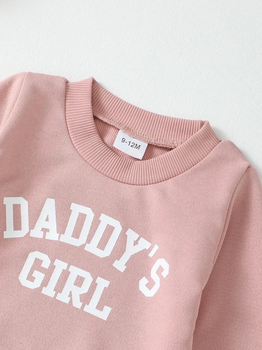 Baby and Toddler Girls Letter Graphic Sweatshirt and Pants Set
