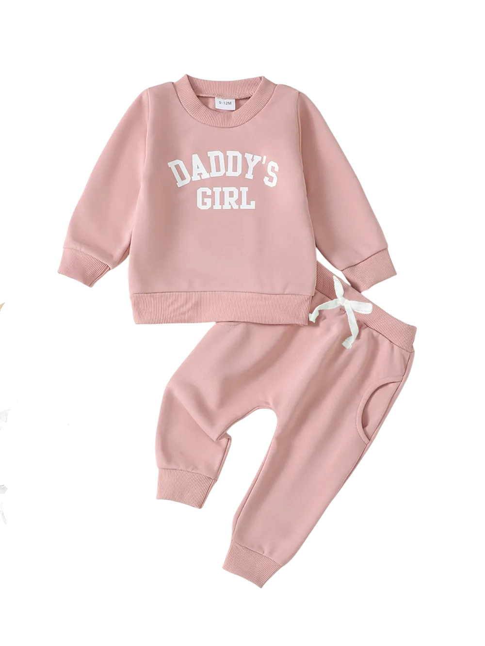 Baby and Toddler Girls Letter Graphic Sweatshirt and Pants Set